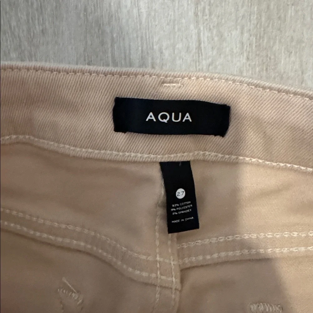 Aqua Beige Denim Pants